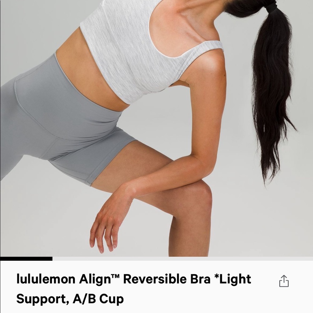 Lululemon align bra! Reversible white and grey